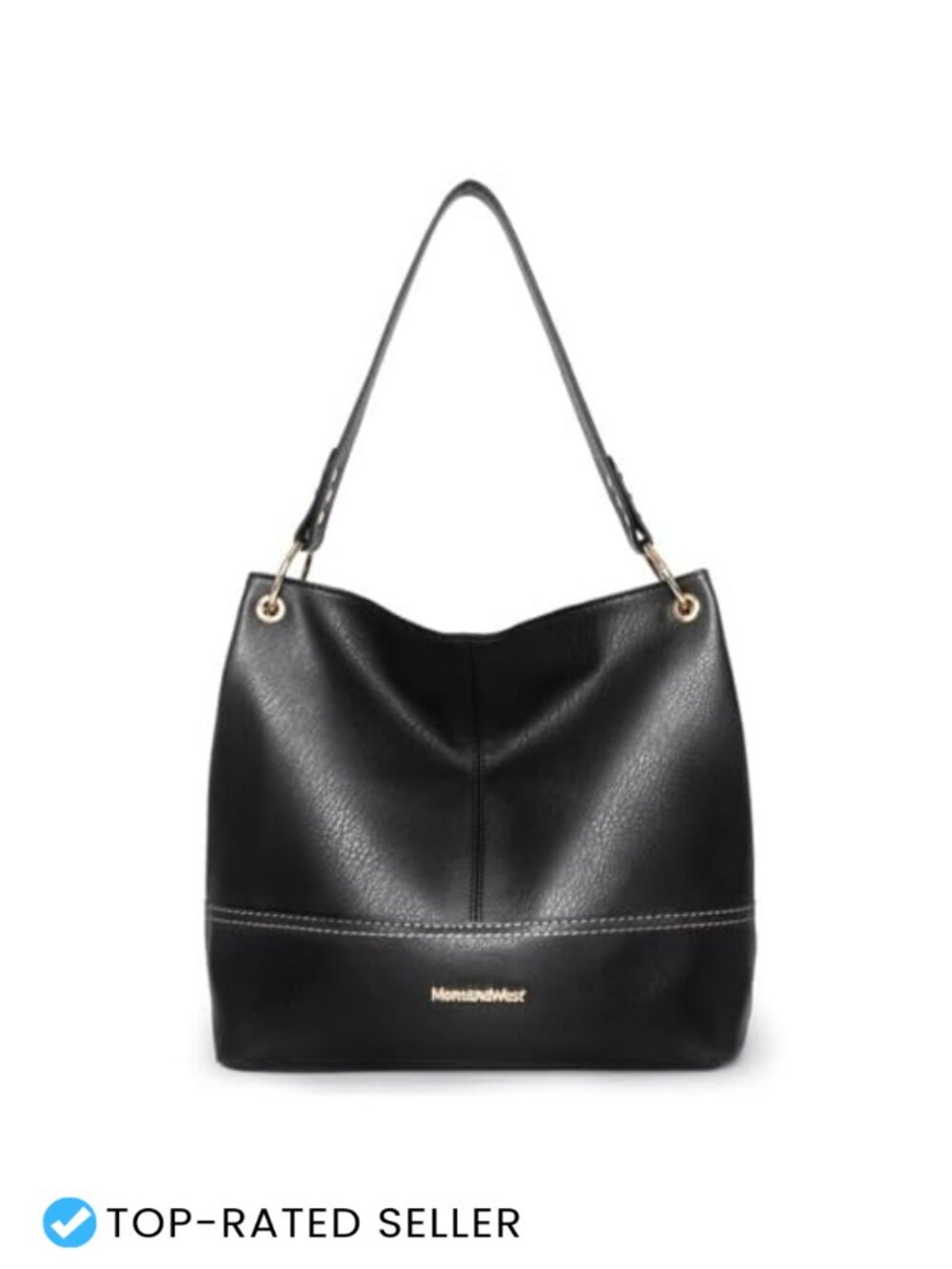 Faux Leather Hobo Shoulder Bag Large Vegan Leather Tote Handbag